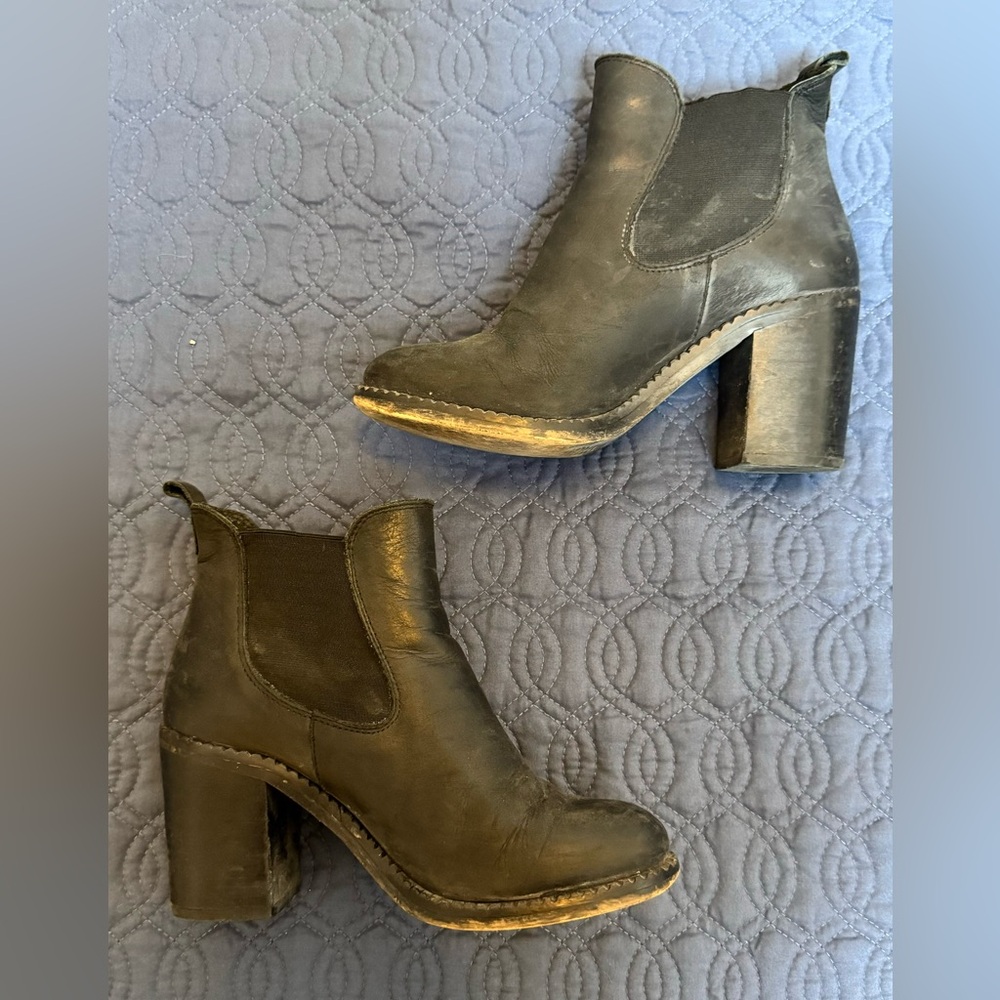 Leather Top shop Ankle Boots